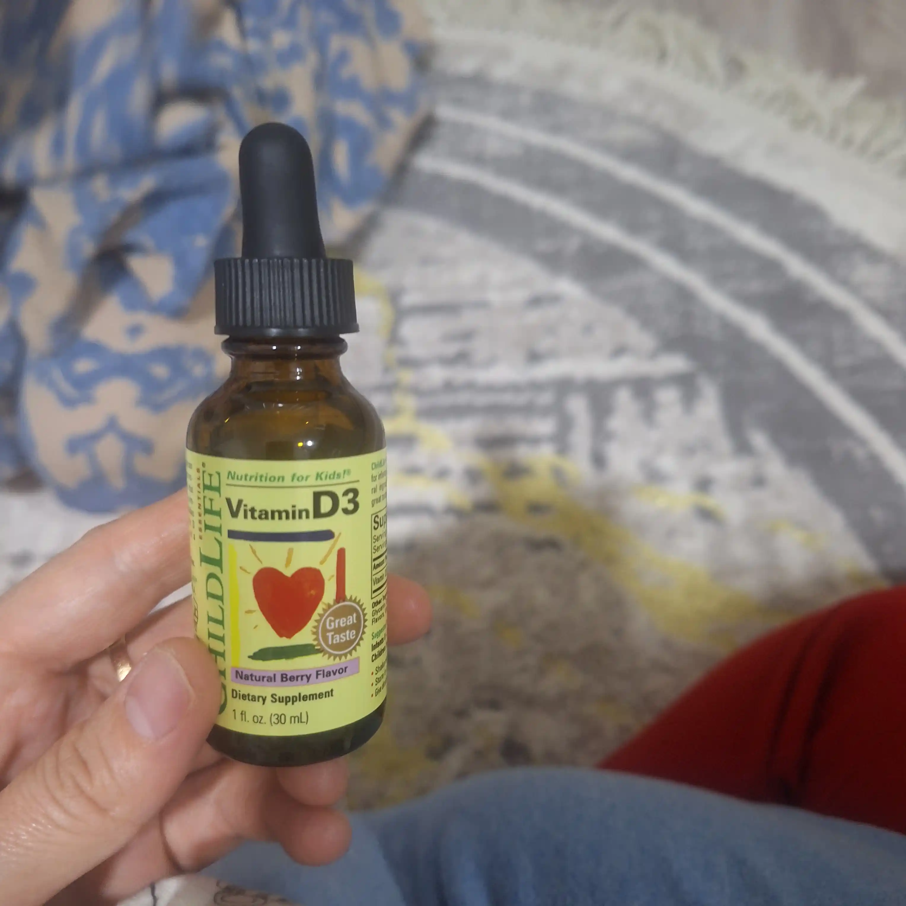 Vitamin D3 meva tami bilan Childlife Essentials 500 ME, 29,6 ml