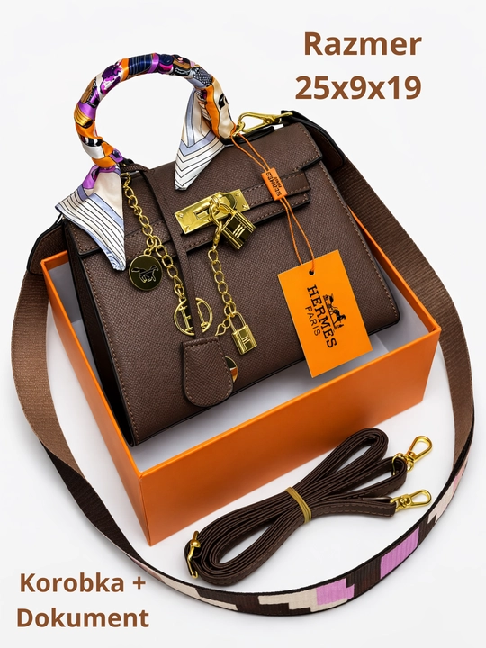 Сумка женская в стиле HERMES кросс-боди через плечо из эко кожи