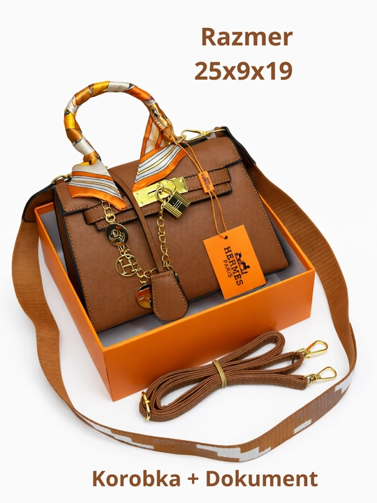 Сумка женская в стиле HERMES кросс-боди через плечо из эко кожи