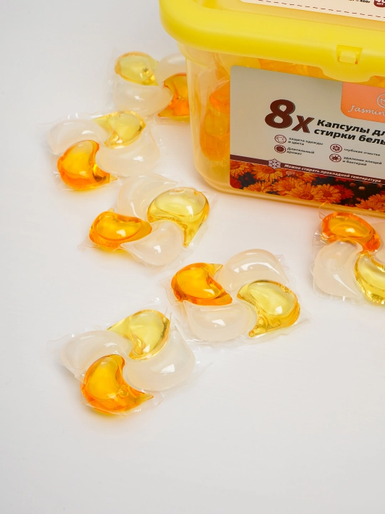 Универсальные капсулы для стирки Jasmine Care 8x, 40 шт, разные ароматы