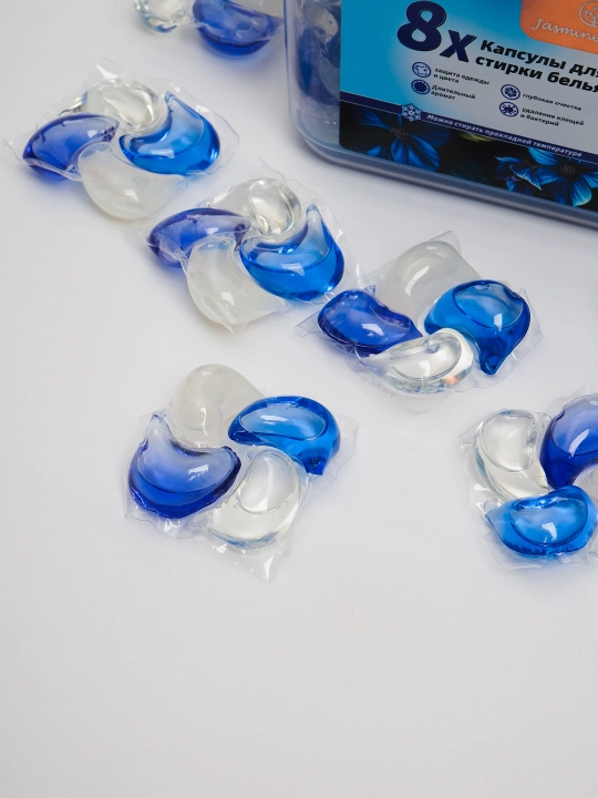 Универсальные капсулы для стирки Jasmine Care 8x, 40 шт, разные ароматы