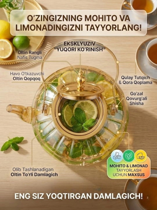 Стеклянный чайник, с фильтром, термостойкий чайник, прозрачный чайник, чайник для кухни
