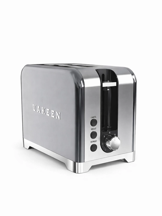 Тостер UAKEEN ZL-2104 — стильный дизайн, 2 тоста, 1000 Вт