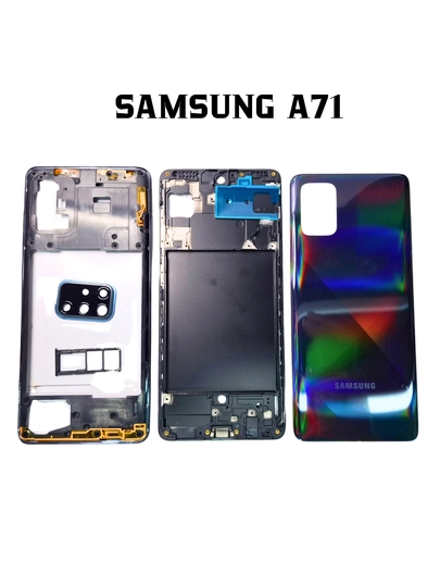 Samsung A71 корпус рамка слот SIM кнопки стекло камеры комплект