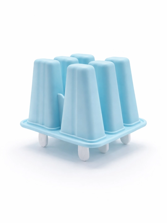 Mazali muzqaymoqni o‘zingiz tayyorlang! 6 dona silikon qolip – mevali muz va yogurt uchun - 