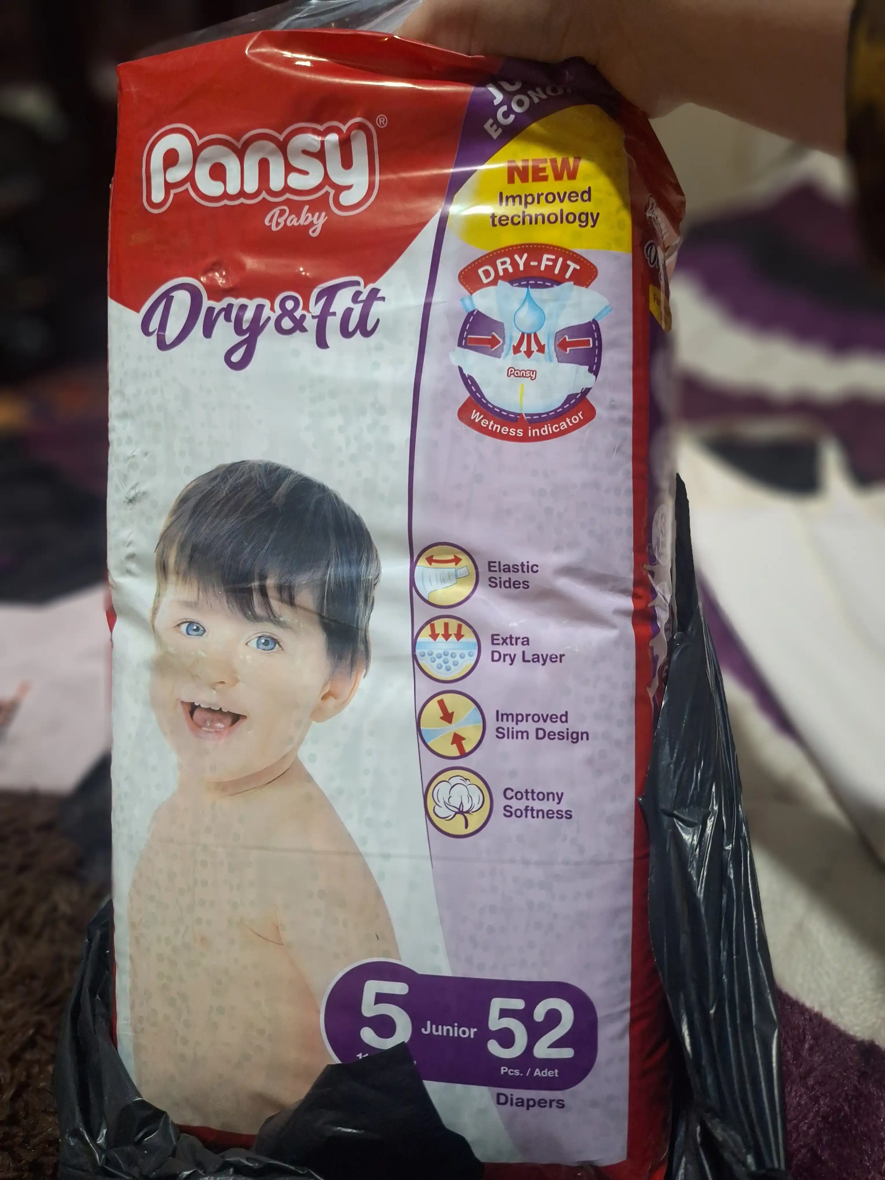 Tagliklar Pansy Jumbo Junior, №5, 11-25 kg, 52 dona