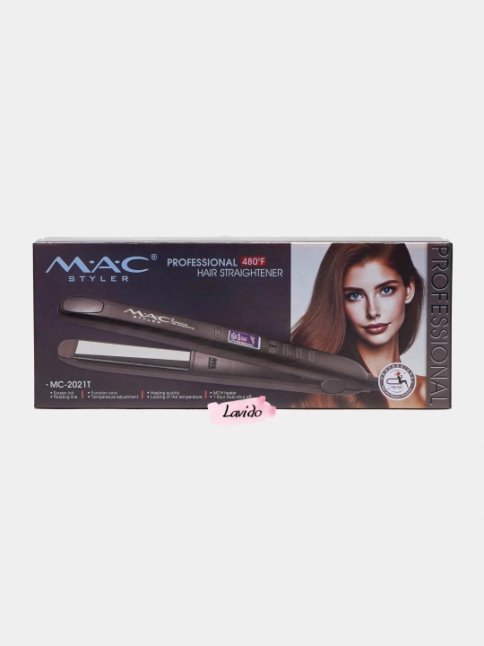 MAC Styler MC-2021 Titan, профессиональный выпрямитель для волос с ЖК-дисплеем