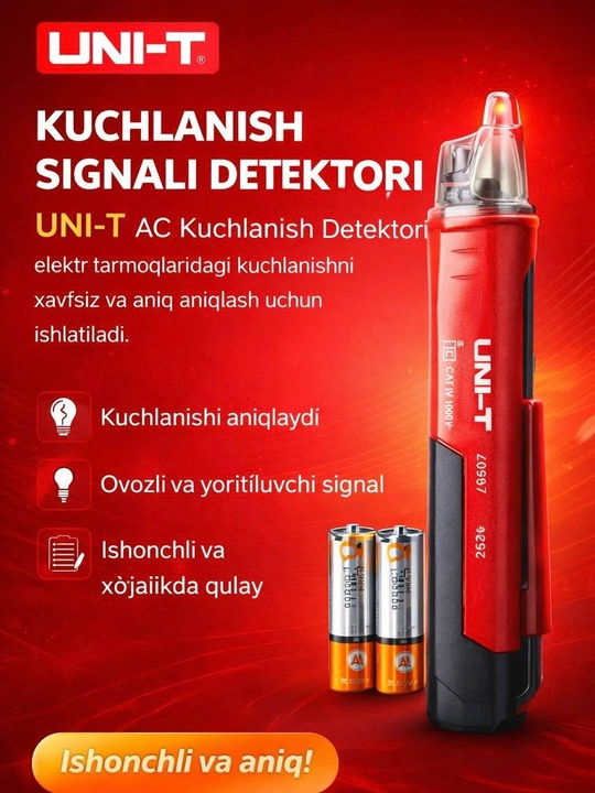 Kontaktsiz kuchlanish indikatori UNI-T UT12D - 