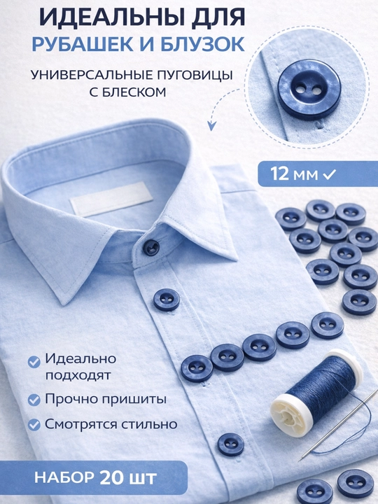 Пуговицы для одежды набор, швейная фурнитура, разные размеры и цвета, 2 и 4 прокола