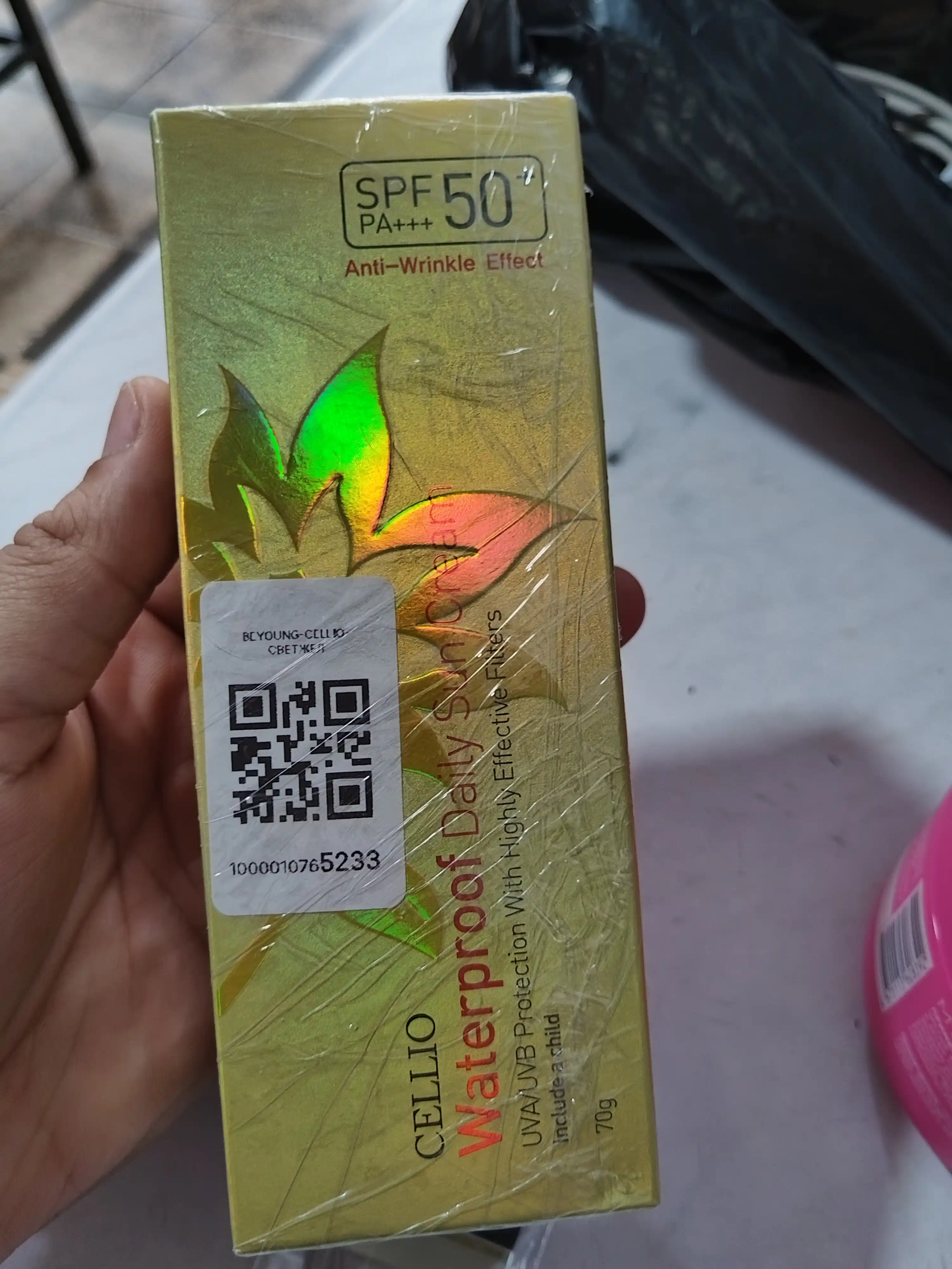 Quyoshdan himoyalovchi krem, CELLIO, Kollagen, Snail, Hyaluron, Green tea, SPF/PA50+++, 70