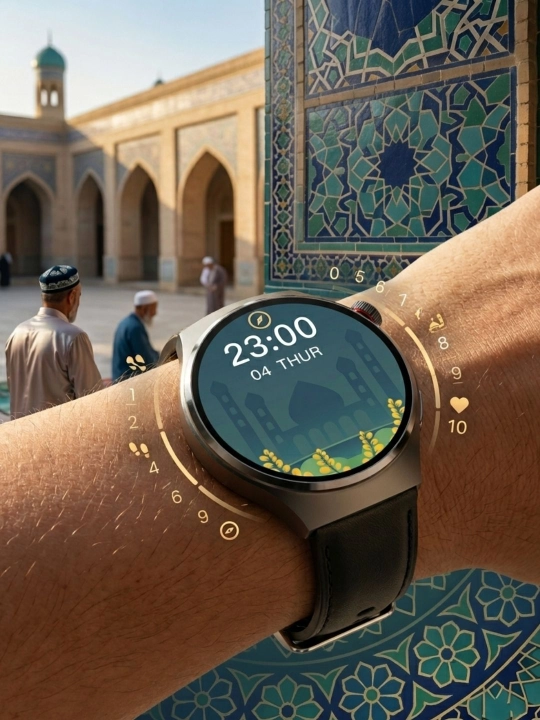 Aqilli soat Muslim watch musulmonlar uchun, 5 vaqt nаmoz, Qur'on, erkaklar uchun