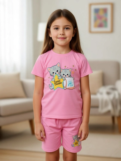 Футболка и шорты для девочек, 5-8 лет