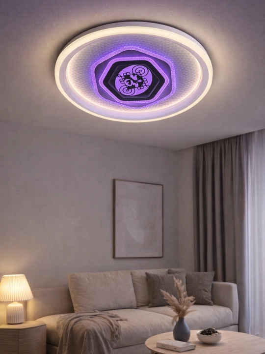 Plafon lyustra hitech yoritish chiroq led, 3 xil rejim yonish