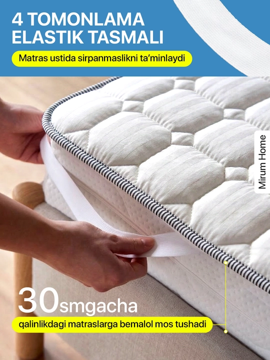 Bambuk matras uchun qoplama namatrasnik, matrasga chexol