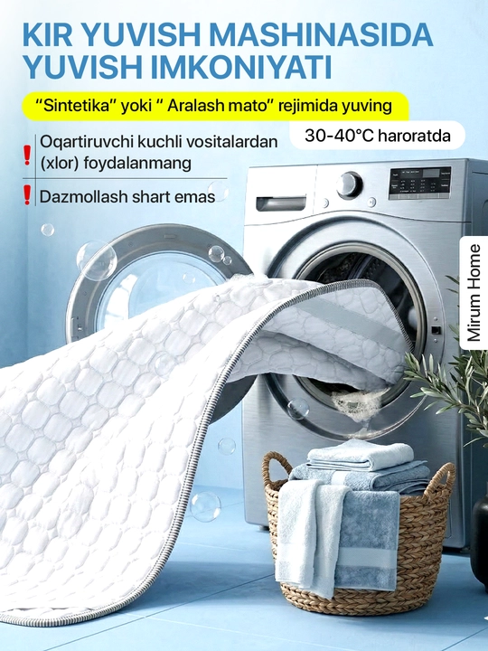 Bambuk matras uchun qoplama namatrasnik, matrasga chexol