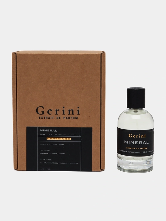 Gerini Extrait de Parfum 100ml–Bergamot,Vetiver,Mineral-uzoq saqlanadigan unisex atir
