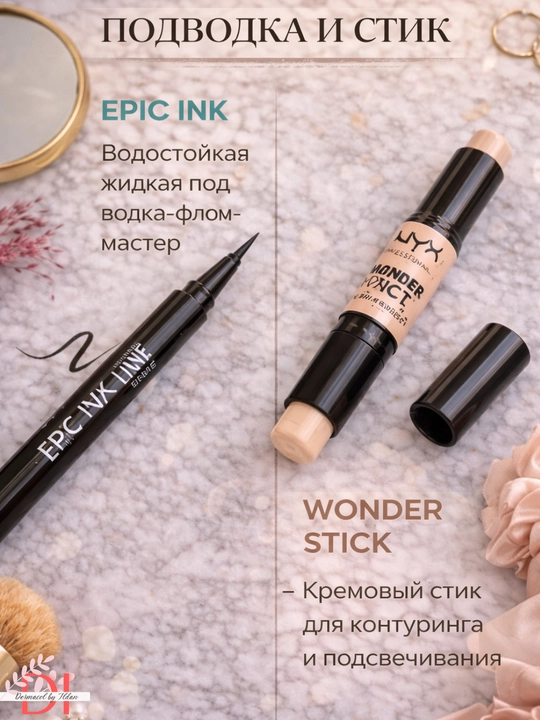 Подарочный набор NYX косметики для макияжа лица и губ с румянами и контуром