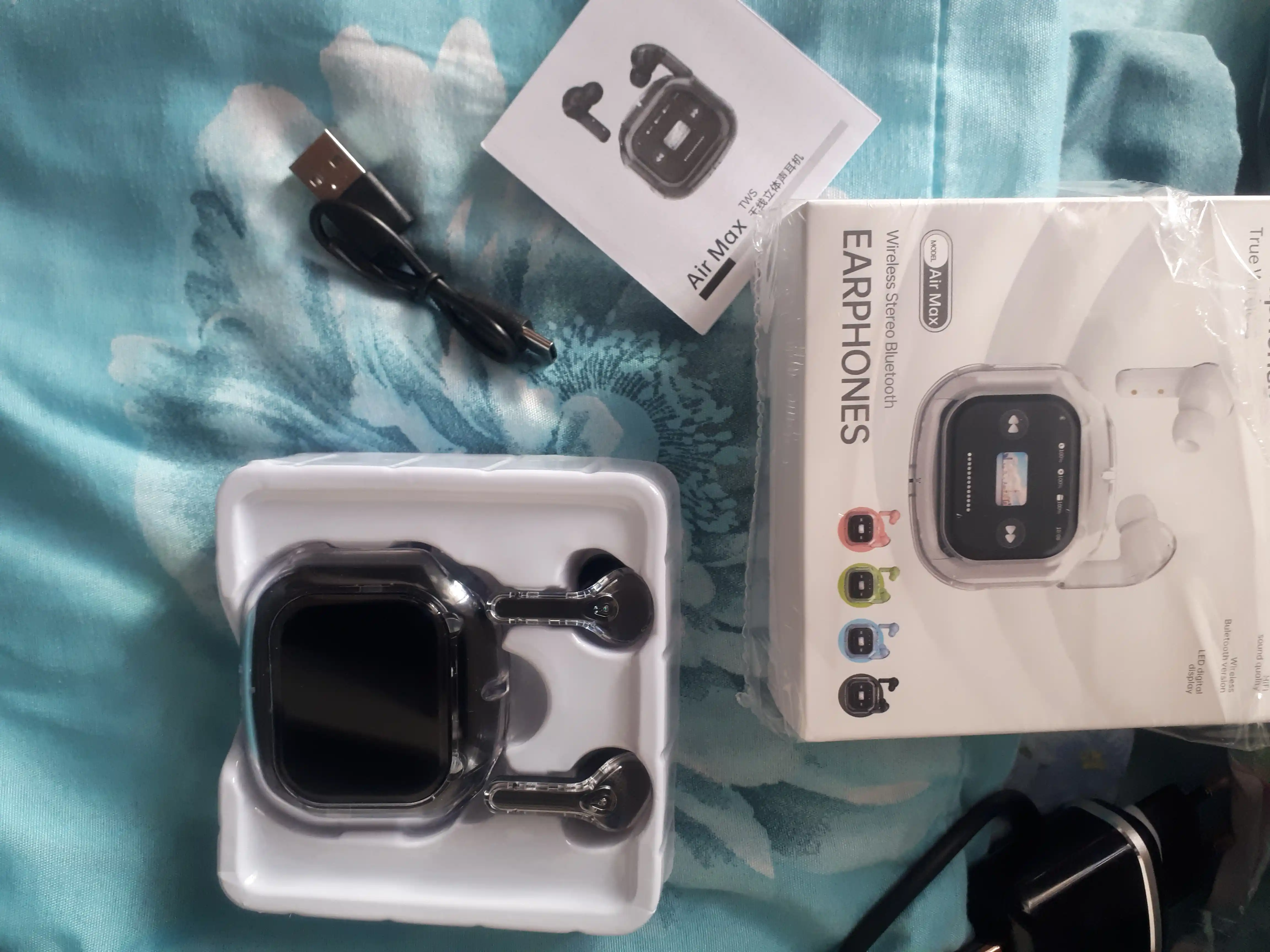 Simsiz Bluetooth quloqchinlar AIR MAX 31, iPhone va Android uchun, sensorli ekranli