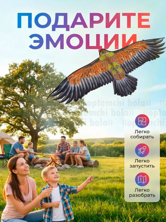 Воздушные змеи для детей и взрослых, с веревкой, Орел, Дракон, Раскраска и Мини-змей