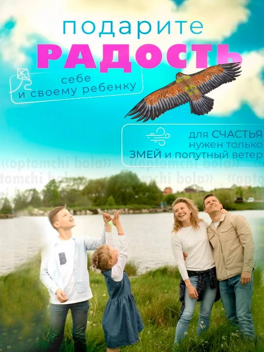 Воздушные змеи для детей и взрослых, с веревкой, Орел, Дракон, Раскраска и Мини-змей
