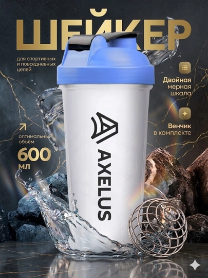 Спортивная бутылка для протаина и гейнера, Шейкер унисекс — WORTHYS-SHEYKER-СИНИЙ