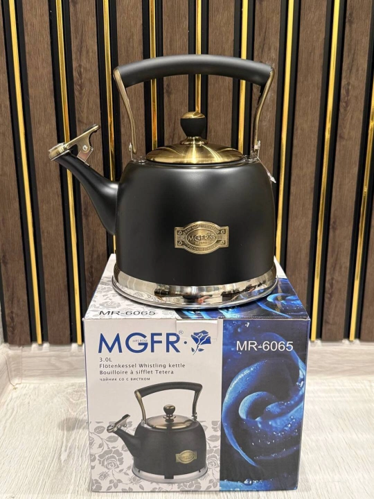 Choynak hushtakli 3.0L MGFR,  zanglamas po‘lat, yog‘och tutqich - 