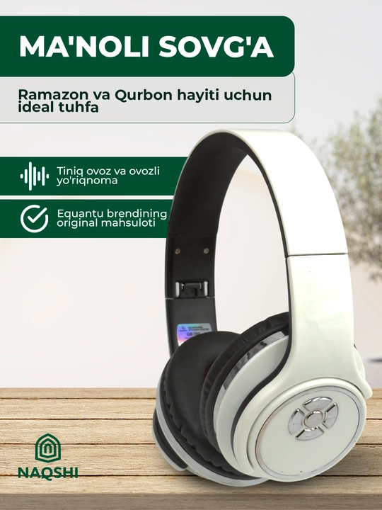 Qur’on speaker Equantu SQ200, Bluetooth kolonka, 8GB, pult bilan