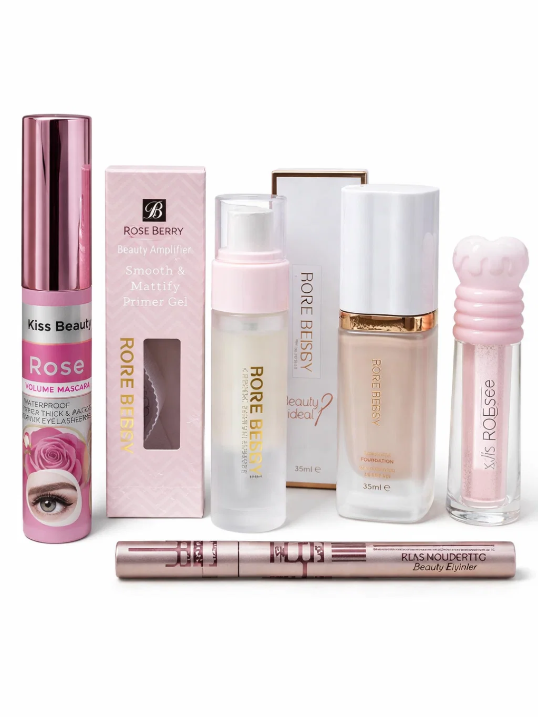 Ayollar kosmetik to`plami.ROSE BERRYdan 5 tasi 1 to`plamda makiyaj uchun to`plam nabor - 