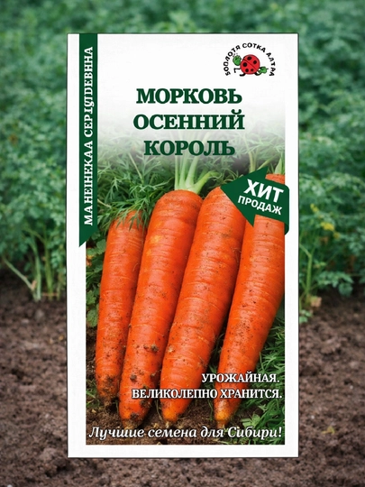 Семена морковь Осенний король Золотая сотка Алтая — SEMENA-ОСЕННИЙКОРОЛЬ