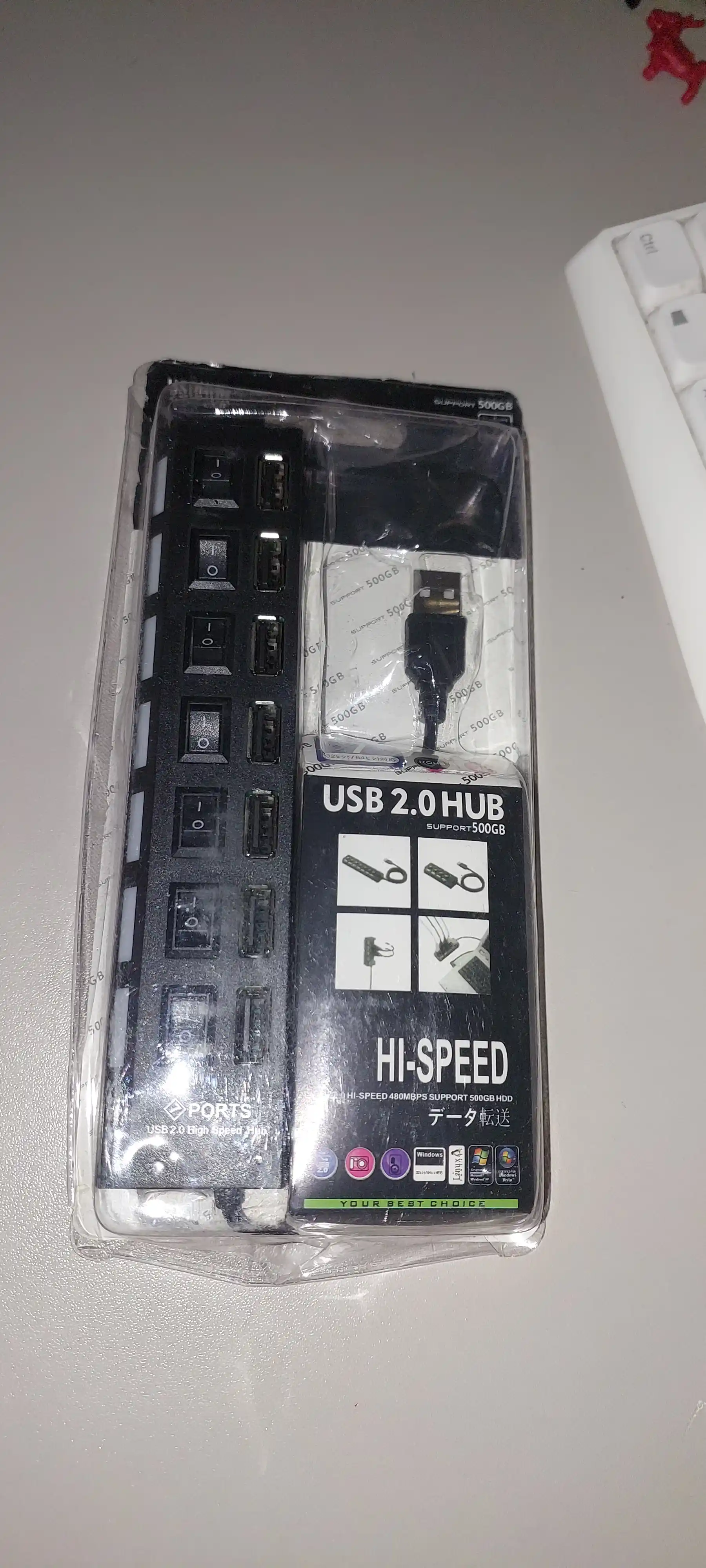 USB-КОНЦЕНТРАТОР. Разъем с 7 портами USB - быстрый, удобный и легкий концентратор 480 МБ/с