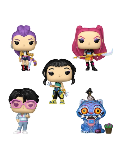 Фигурка Funko POP! KPop Demon Hunters — Мира, Руми, Зои, Джину, Дерпи