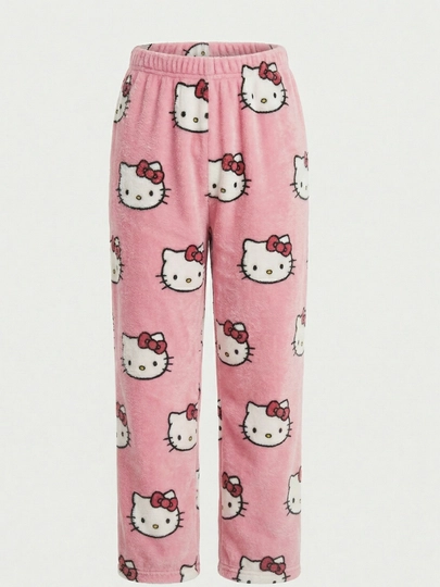 Мягкие плюшевые штаны Hello Kitty, Hello Kitty, детские штаны