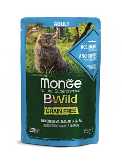 Влажный корм Monge BWild Cat Adult с анчоусами 85 г