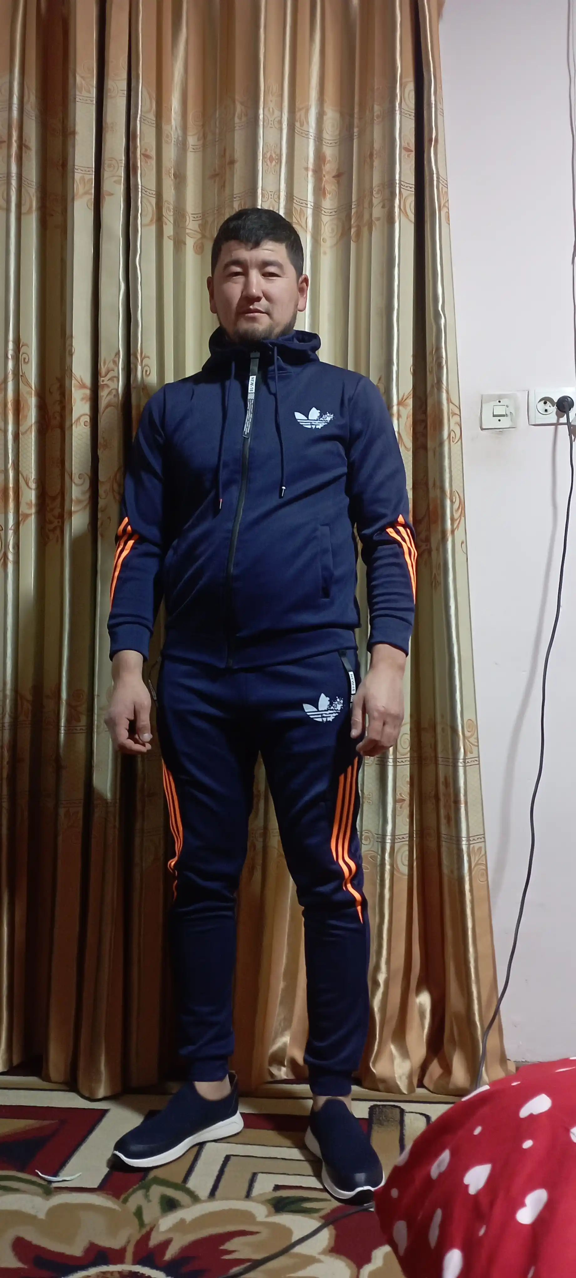 Erkaklar sport kostyumi, ikki qismli, S-3XL o'lchamlari