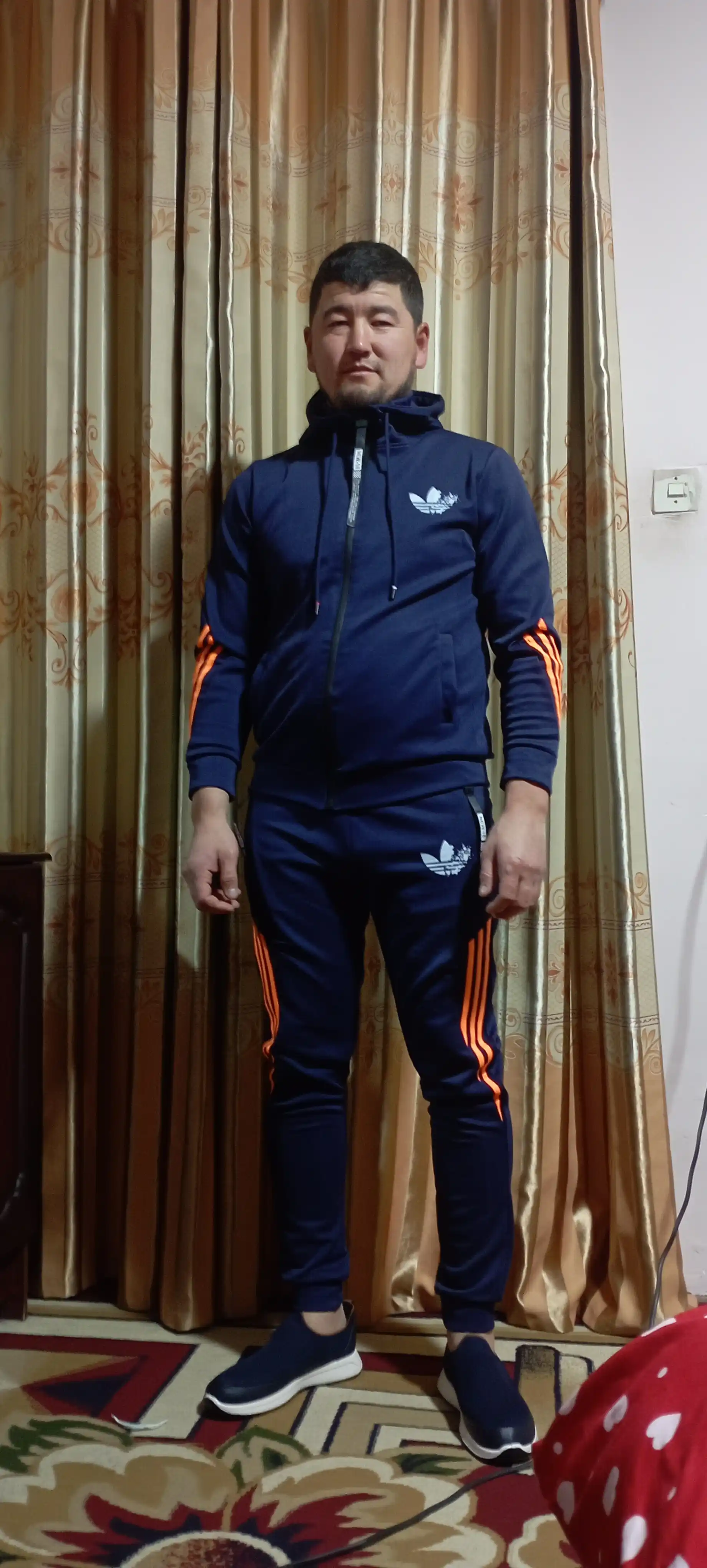 Erkaklar sport kostyumi, ikki qismli, S-3XL o'lchamlari