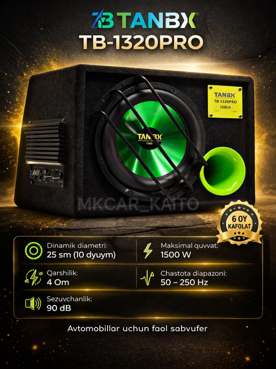Avtomobil sabvuferi Tanbx TB-SW8, TB-1320PRO, TB-1420 - 