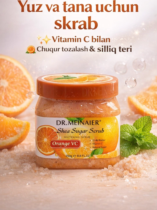 Скраб для лица и тела Orange VC Vitamin C пилинг очищающий - 