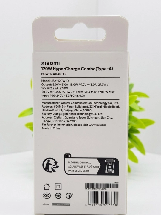 Xiaomi 120W quvvatlash qurilmasi va Type-C kabellari