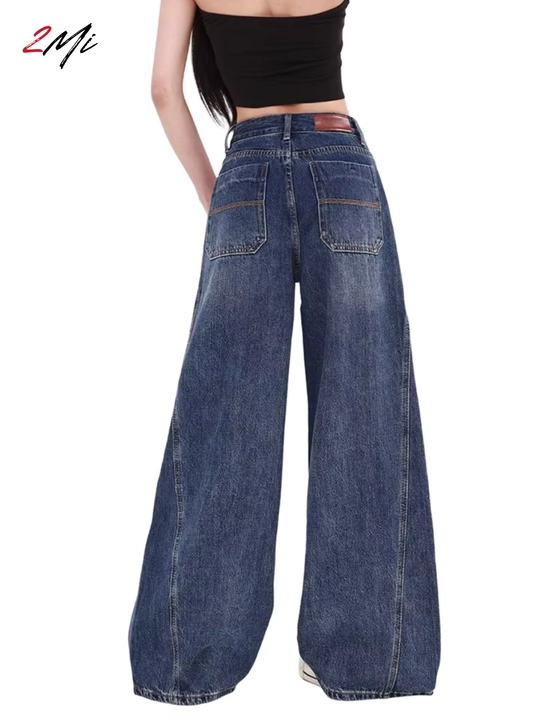 Ayollar uchun keng jinsi shimlar, erkaklar uchun BAGGY jinsi Y2K uslubida,bo‘sh,keng,S-3XL