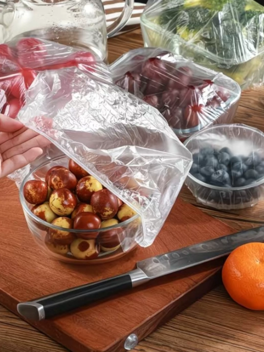 Многоразовые эластичные пакеты для хранения продуктов питания