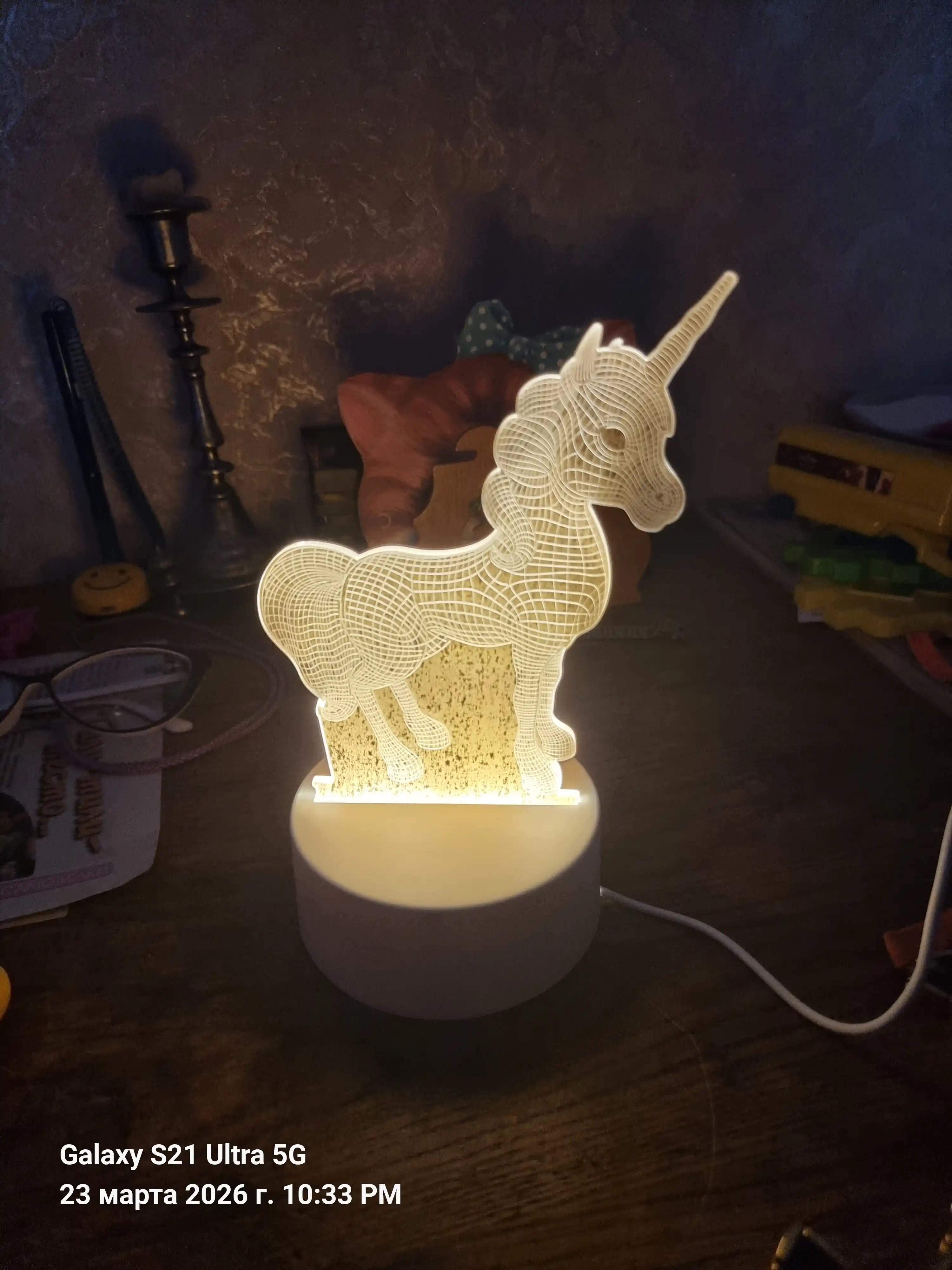 3D chiroq LED tungi chiroq, USB, 15 turdagi