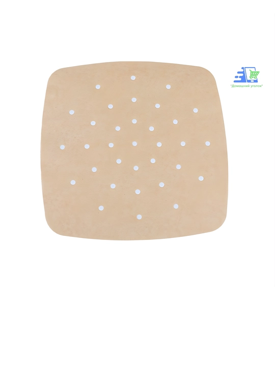 Aerogril uchun qog‘oz vkladishlar, 20,5×20,5/23x23 sm, teshikli, 50 dona, kuyishga qarshi