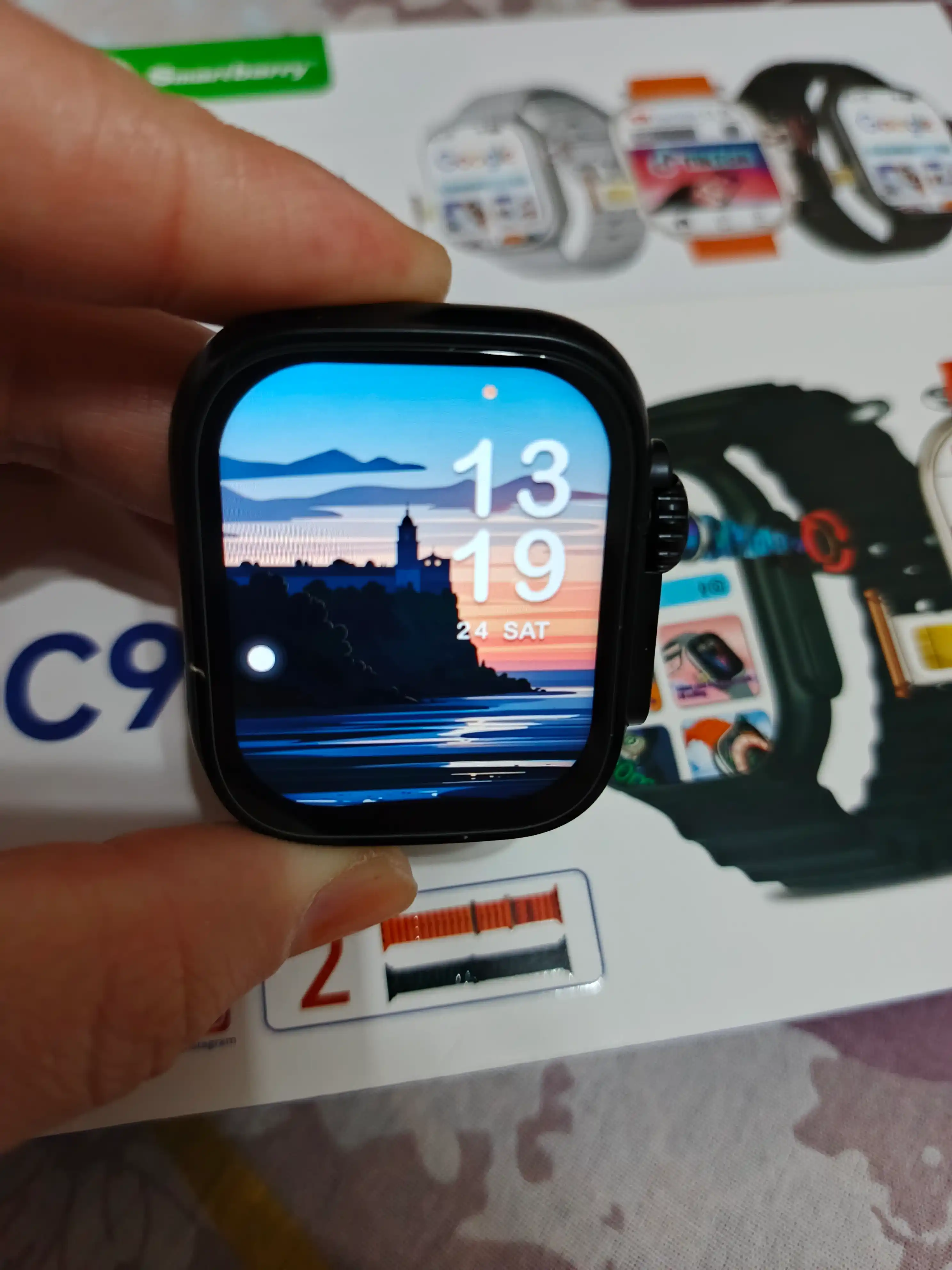 Умные часы C96 с HD-камерой, SIM-картой, Wi-Fi, GPS, экран 2.2", 2 ремешка