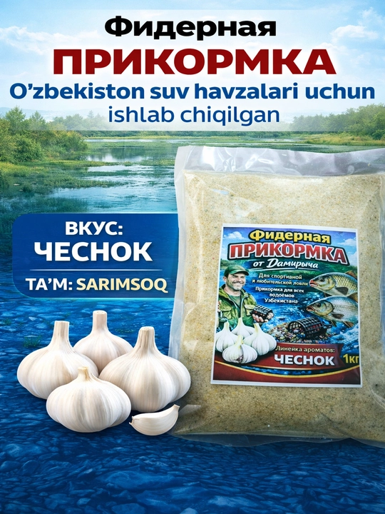 Фидерная прикормка 1 кг для карпа и карася рыболовная смесь 5 вкусов