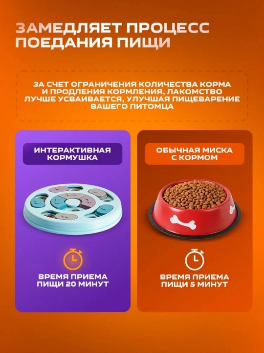 Кот-собака-игрушка/медленно питающийся пазл/миска паззла