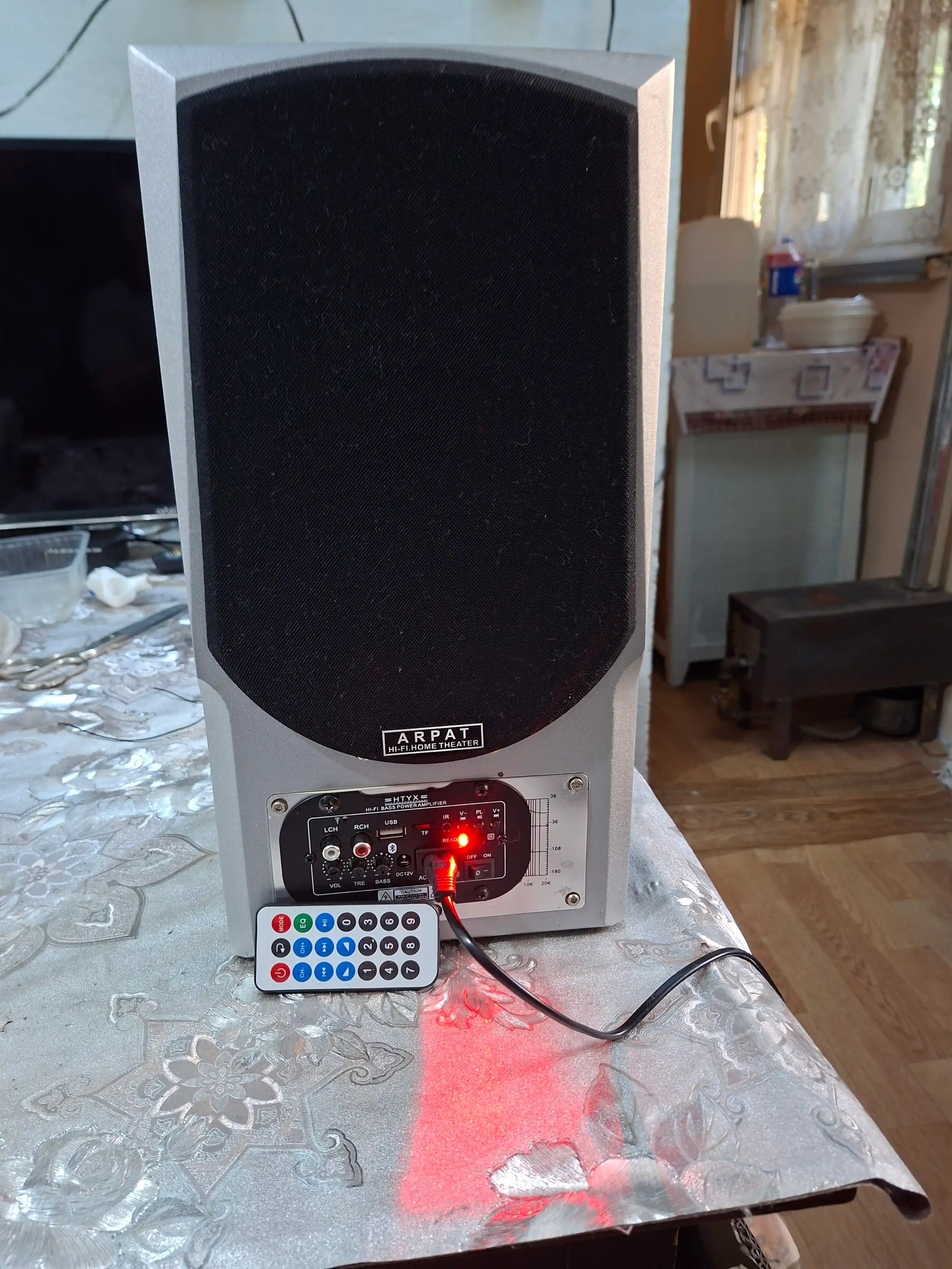 HI-FI BASS — Bluetooth усилитель 1.1 канала, USB, TF, AUX, FM, питание 12В/220В, 30Вт