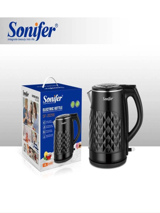 Elektr choynak Sonifer SF-2025B – 1,8 L, tez qaynash, ishonchli zanglamas po‘lat - 