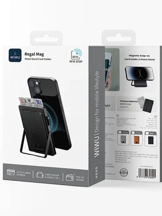 WiWU MW-006 Regal Mag metall kartxolder – magnitli va stendli