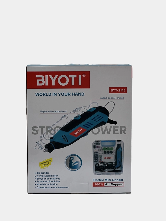 Biyoti elektr graveri 135 Vt: 31000 ayl/daq, egiluvchan val va 90 ta uskuna (BYT-2113)