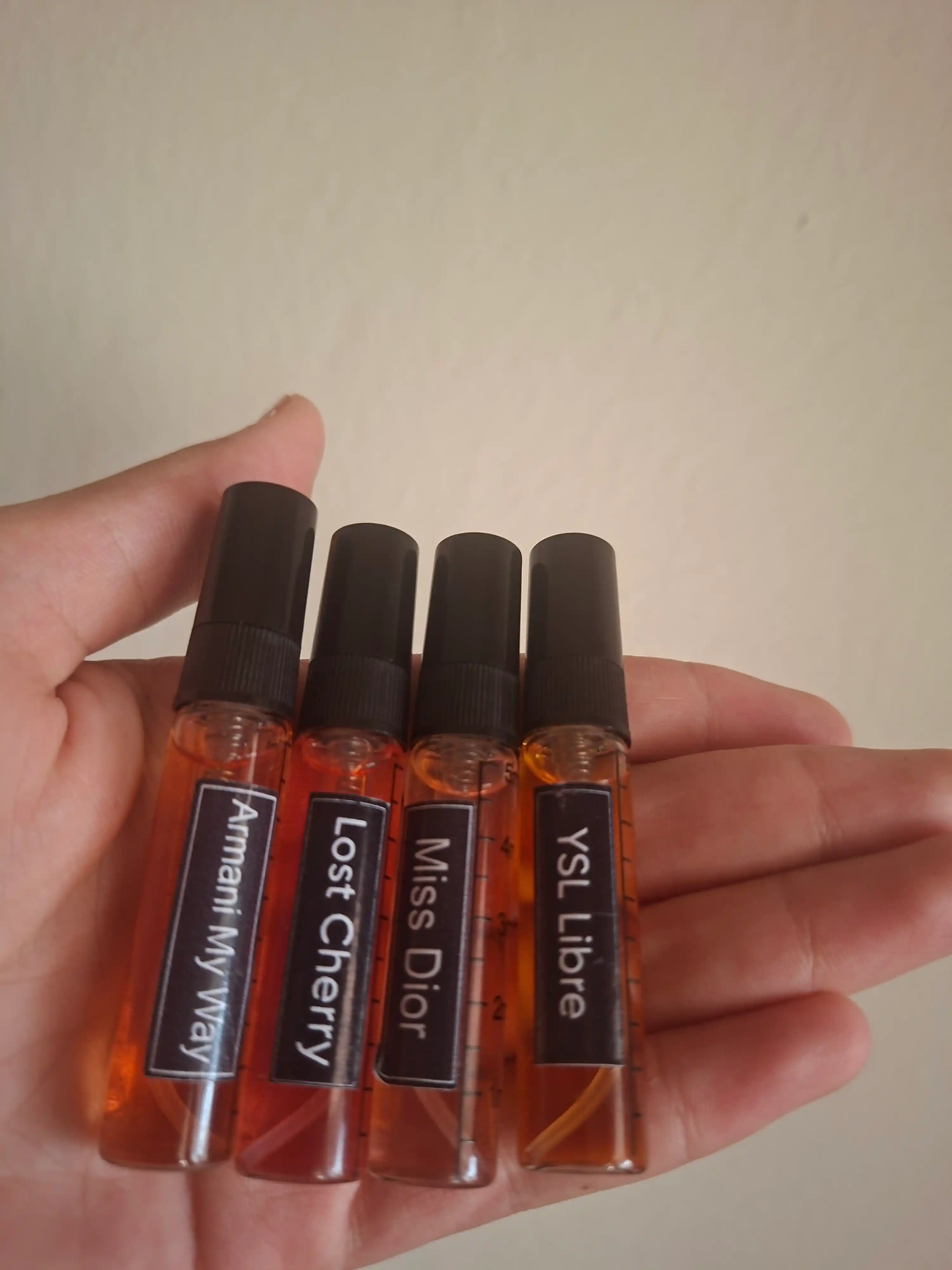 Ayollar uchun parfyum to‘plami 4 xil hid: Lost Cherry, My Way, Miss Dior, Libre